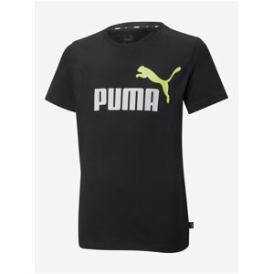 Černé klučičí tričko Puma ESS+ 2 Col Logo Tee B