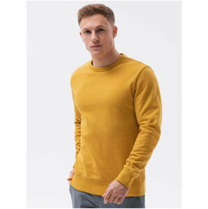 Hořčicová pánská basic mikina Ombre Clothing B1146