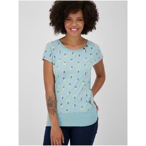Světle modré dámské vzorované tričko Alife and Kickin