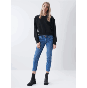 Modré dámské zkrácené skinny fit džíny Salsa Jeans