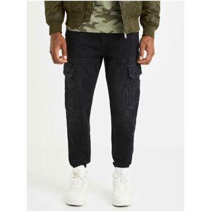 Černé pánské džínové kalhoty Celio Vojogo