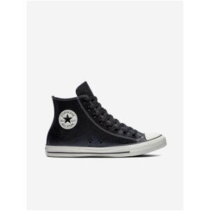 Černé pánské kožené kotníkové tenisky Converse Chuck Taylor All Star