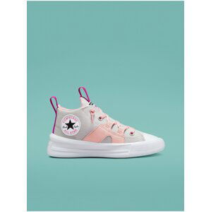 Růžovo-šedé holčičí kotníkové tenisky Converse Chuck Taylor All Star