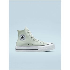 Světle šedé dámské kotníkové tenisky Converse Chuck Taylor Lift