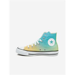 Žluto-zelené dámské vzorované kotníkové tenisky Converse Chuck Taylor All Star Gradient Heat