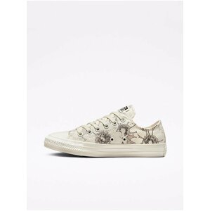 Krémové dámské květované tenisky Converse Chuck Taylor All Star Summer Florals