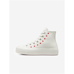 Bílé dámské vzorované kotníkové tenisky Converse Chuck Taylor All Star