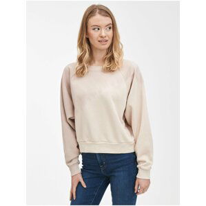 Smetanová dámská mikina raglan crop GAP