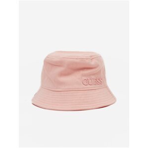 Růžový dámský klobouk Guess