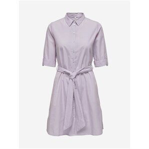 Světle fialové pruhované košilové šaty Jacqueline de Yong Hall