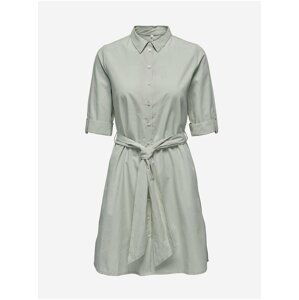 Světle šedé pruhované košilové šaty Jacqueline de Yong Hall