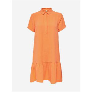Oranžové košilové šaty s volánem Jacqueline de Yong Lion