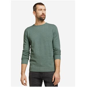Zelený pánský basic svetr Tom Tailor