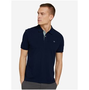Tmavě modré pánské basic polo tričko Tom Tailor