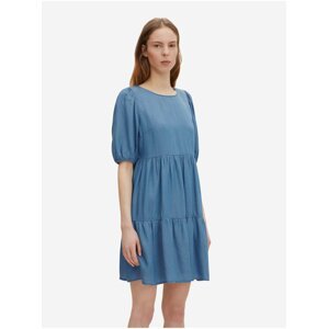 Modré dámské krátké šaty Tom Tailor Denim