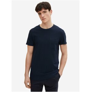 Tmavě modré pánské basic tričko s kapsou Tom Tailor Denim