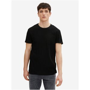 Černé pánské basic tričko s kapsou Tom Tailor Denim