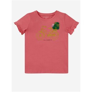 Tmavě růžové holčičí tričko Tom Tailor