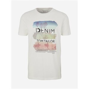 Krémové pánské tričko Tom Tailor Denim