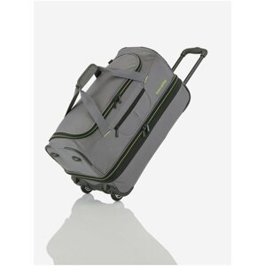 Cestovní taška Travelite Basics Wheeled duffle S - šedo-zelená