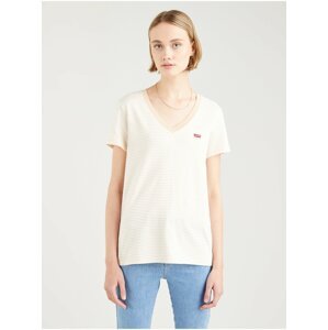 Krémovo-bílé dámské pruhované tričko Levi's®