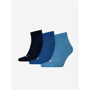 Sada tří párů ponožek v modré barvě Puma