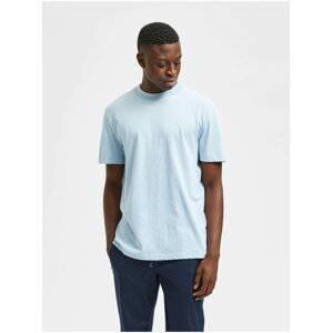 Světle modré basic tričko Selected Homme Colman