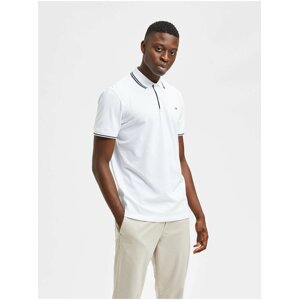 Bílé polo tričko Selected Homme Haze