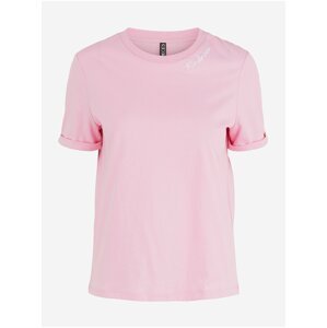Růžové tričko s nápisem Pieces Velune