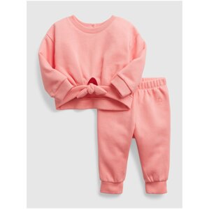 Růžový baby set mikina a tepláky GAP