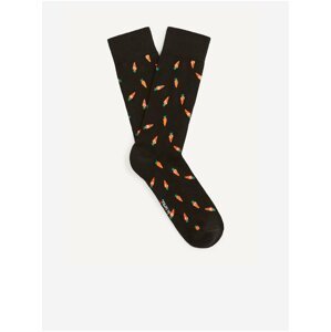 Černé pánské vzorované ponožky Celio