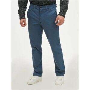 Modré pánské kalhoty GAP modern khakis straight fit GapFlex