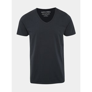 Tmavě modré pánské basic tričko Jack & Jones Basic