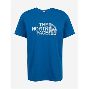Modré pánské tričko The North Face Woodcut