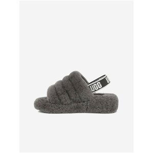 Šedá dámská domácí obuv UGG Fluff Yeah Slide