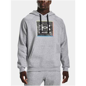 Mikina Under Armour UA Rival Flc Graphic Hoodie - šedá