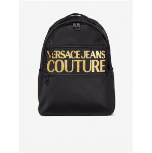 Černý pánský batoh s nápisem Versace Jeans Couture