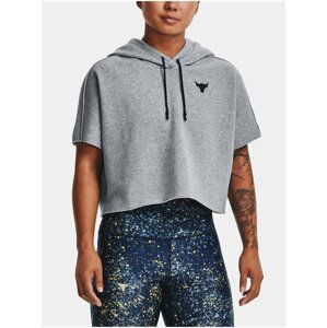 Šedá dámská mikina Under Armour UA Project Rock SS Fleece Hde