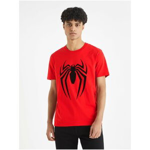Červené pánské tričko Celio Spider-Man