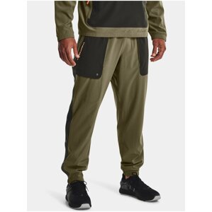 Tepláky Under Armour UA RUSH WOVEN TEAR AWAY PANT - zelená