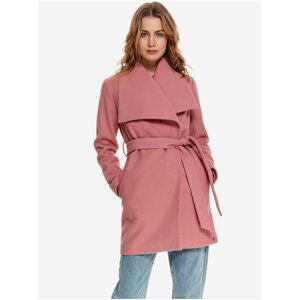 Růžový dámský lehký kabát TOP SECRET