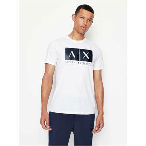 Bílé pánské tričko Armani Exchange