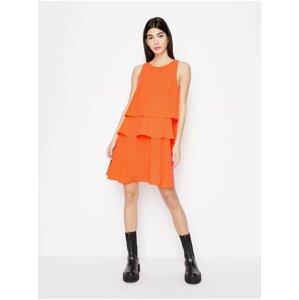 Oranžové šaty Armani Exchange