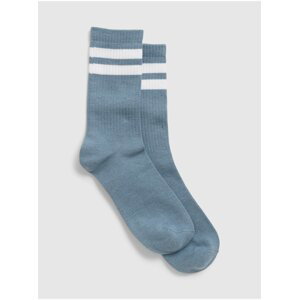Modré pánské ponožky GAP new athletic quarter crew stripe