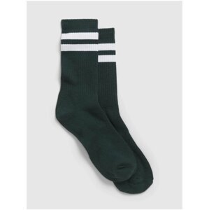 Zelené pánské ponožky GAP new athletic quarter crew stripe