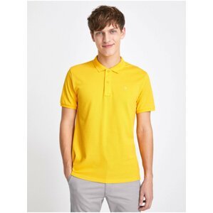 Žluté pánské polo tričko Celio Neceone