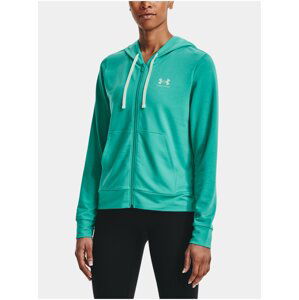 Mikina Under Armour Rival Terry FZ Hoodie - zelená