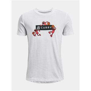 Tričko Under Armour Curry ELMO DRIBBLE SS Tee - bílá