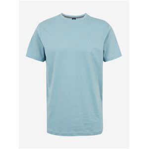 Světle modré pánské basic tričko LERROS