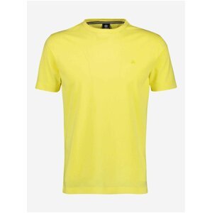 Žluté pánské basic tričko LERROS
